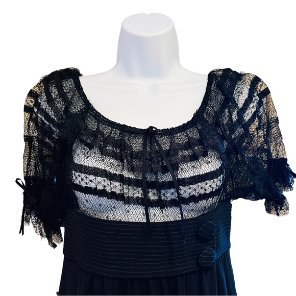 Colette Dinnigan Authentic Lace Black Dress Size XS Garment Made in Australia - Picture 11 of 15